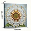 DIY Pearl Painting Sunflower for Home Wall Decor with Frame(25x25cm)