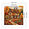Autumn Cabin-11CT Stamped Cross Stitch 45*45cm/17.72*17.72in