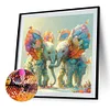 Diamond Painting-DIY Full Round Drill Elephant（40*40CM)