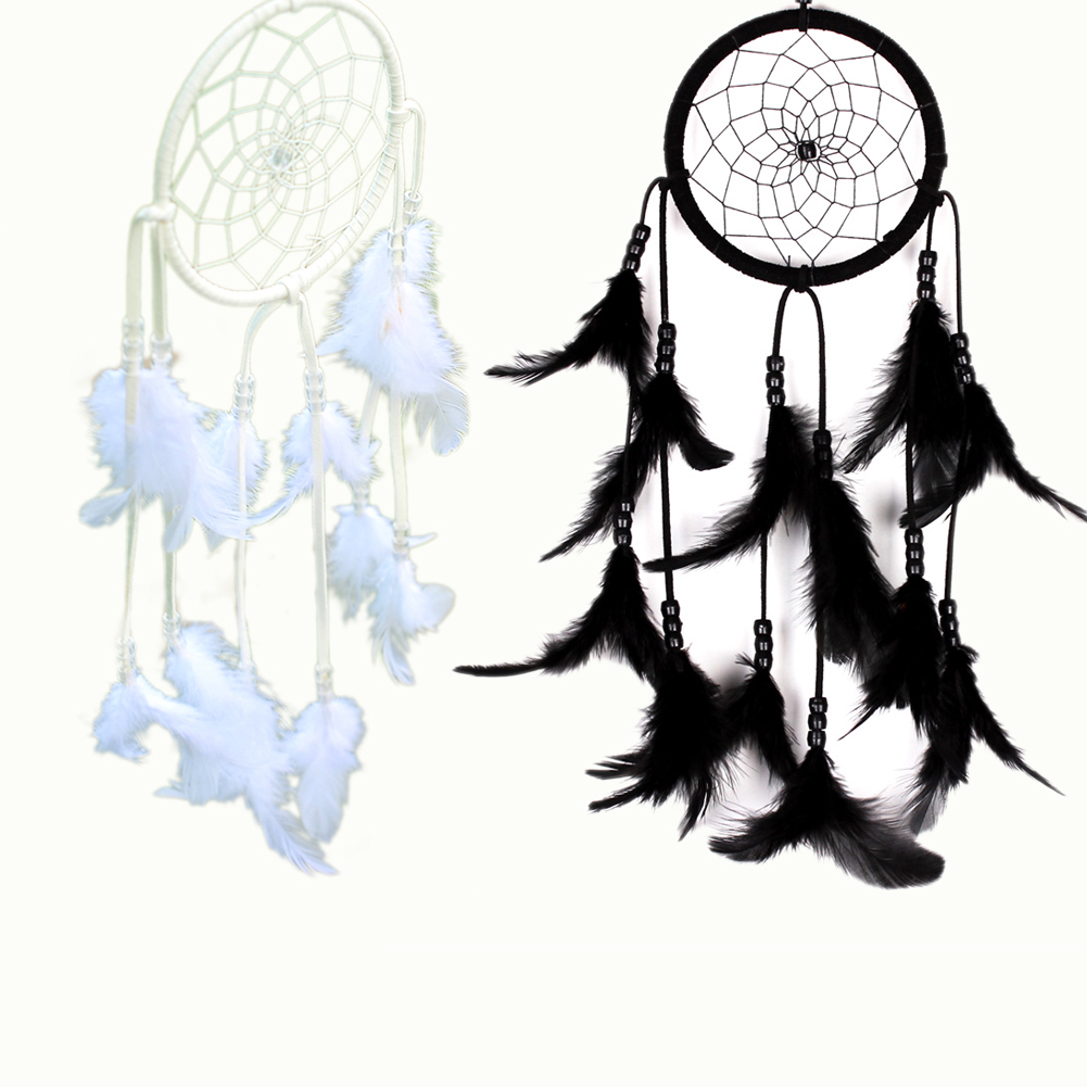 

made Dream Catcher Net With feathers Hanging Decoration Decor Craft Gif, 白色, 501 Original