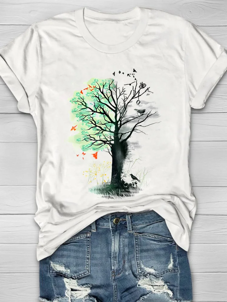 Eagerlys  Outdoor Forest Pine T-shirt Eagerlys