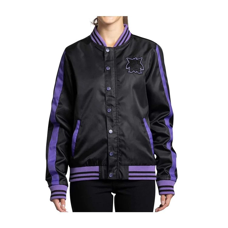 Gengar Pokémon Jackets Black Snap-Down Jacket - Adult