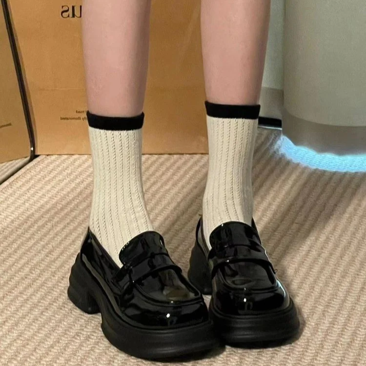 Yyvonne Style Small Leather Shoes Sweet Spring And Autumn High-End Thick Shoes Korean Version Of Jk Happy Shoes Fashion Single Shoes Women's Shoes