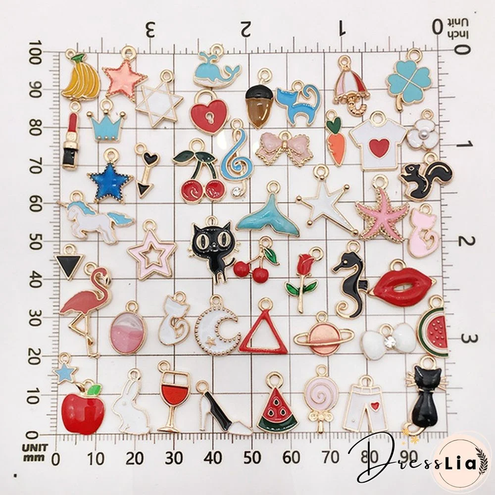 10/20 Pcs Mixed Alloy Pendant Cartoon Animal Tree Enamel Charms Beads for Jewelry Making Diy Earrings Neacklace Bracelet Accessaries arrow