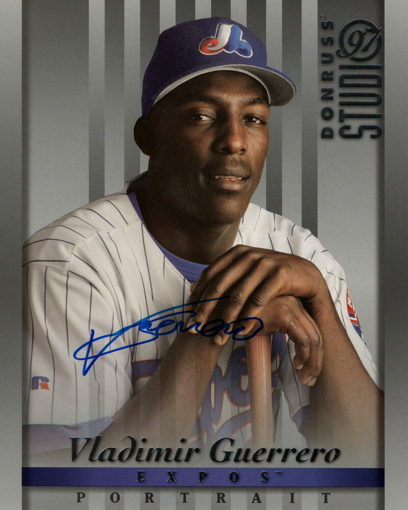 VLADIMIR GUERRERO SIGNED AUTOGRAPH 8X10 DONRUSS STUDIO '97 Photo Poster painting PORTRAIT CARD