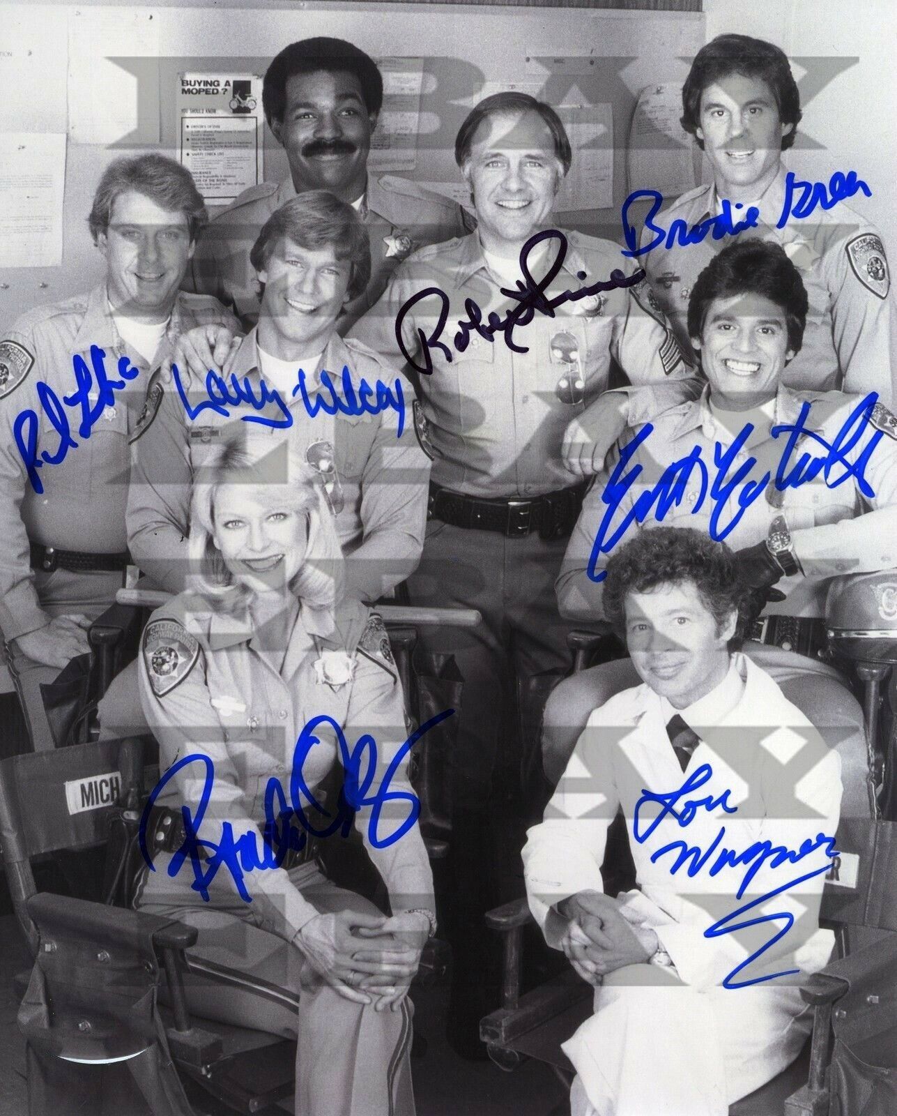 Chips Cast Autographed Signed 8x10 Photo Poster painting Reprint