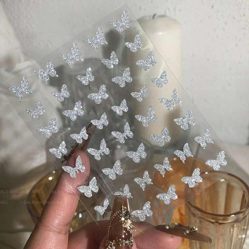 1PC 3D Nail Stickers Valentines's Day Heart Love Self-Adhesive Slider Letters Nail Art Decorations Stars Decals Manicure Tool-Nail Inspo