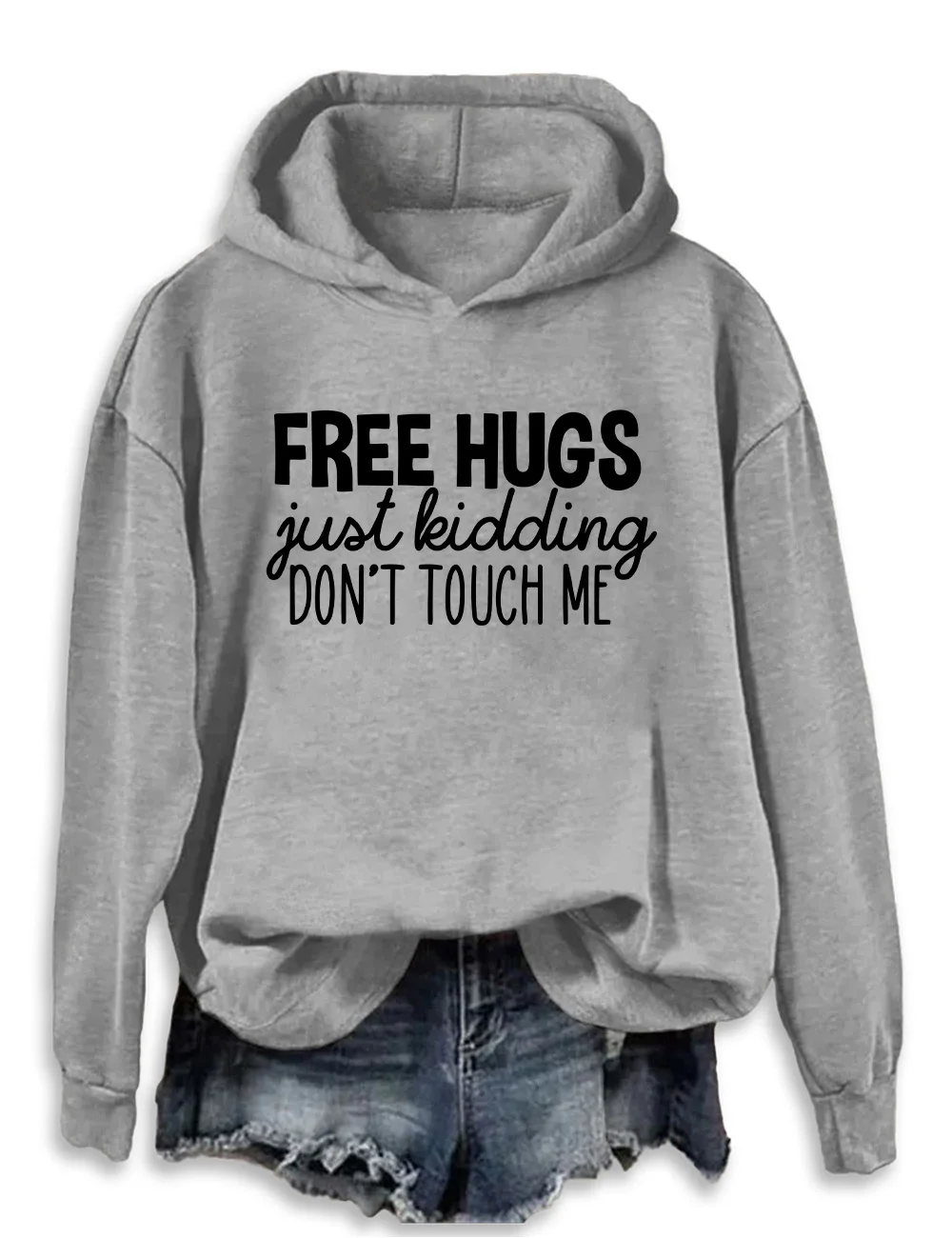 Free Hugs Just Kidding Hoodie