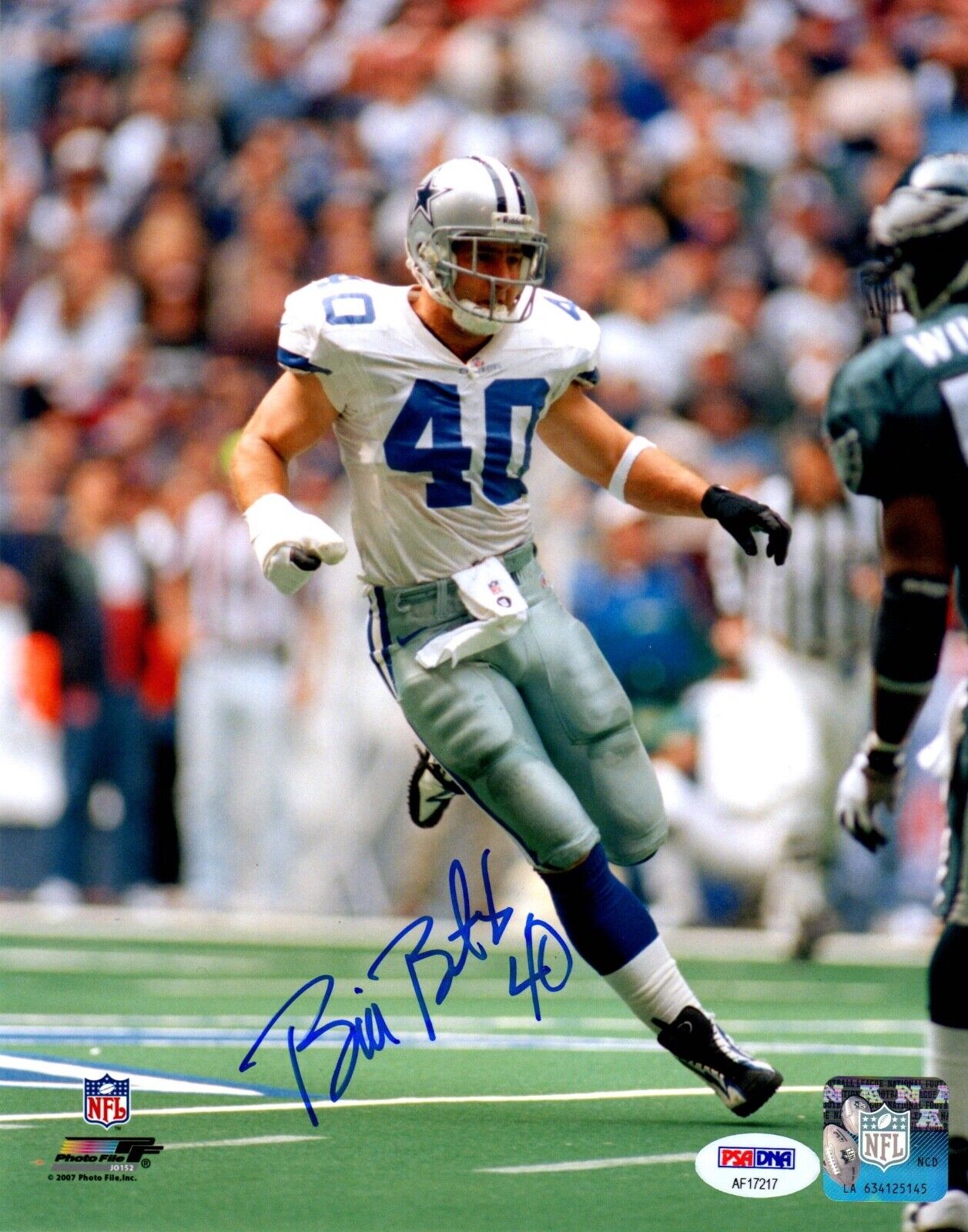 Bill Bates autographed signed 8x10 Photo Poster painting NFL Dallas Cowboys PSA COA Super Bowl