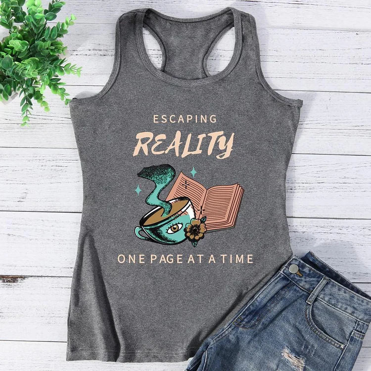 Escaping reality one page at a time Book Lovers Vest Top