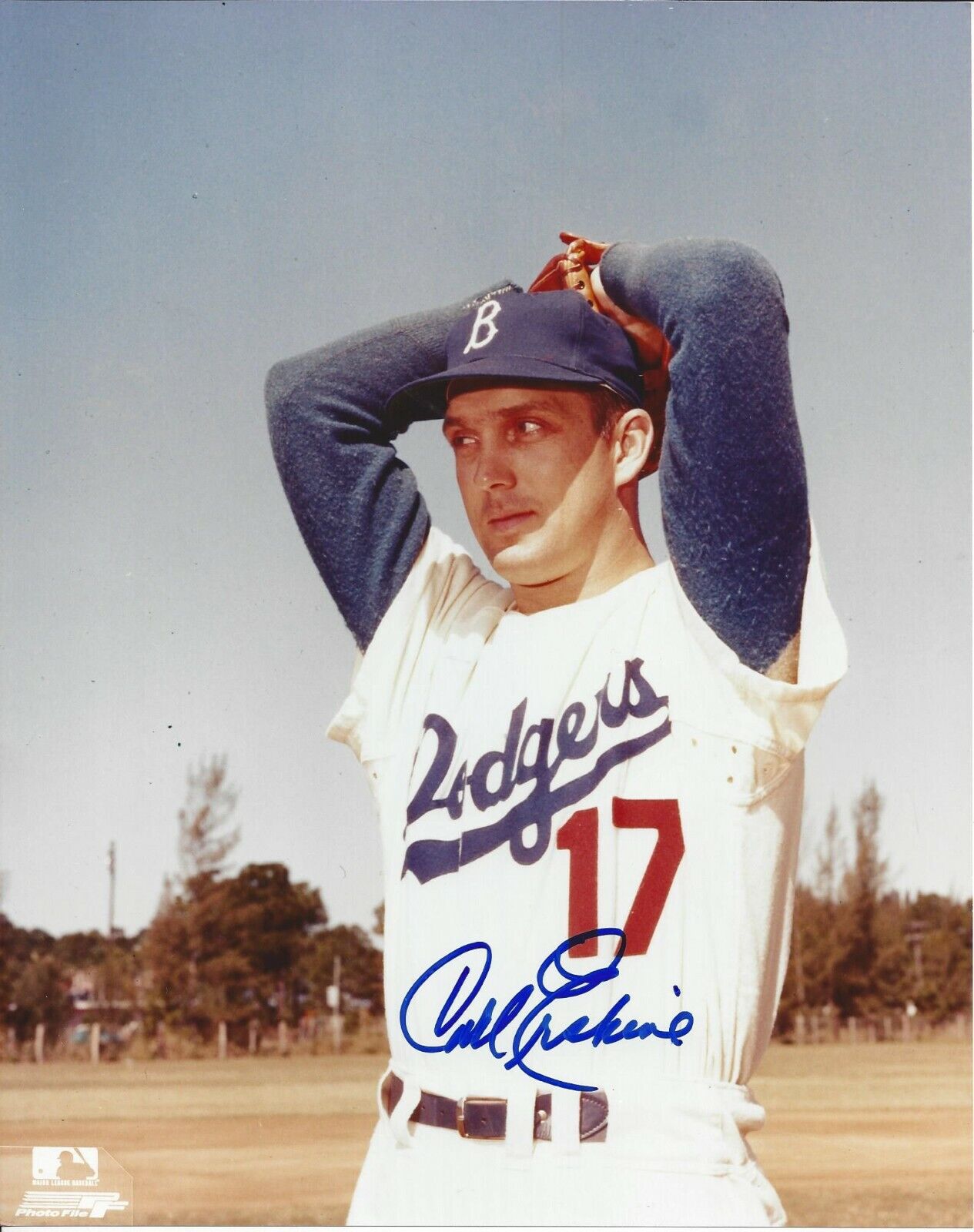 Carl Erskine Autographed 8x10 Brooklyn Dodgers#S715