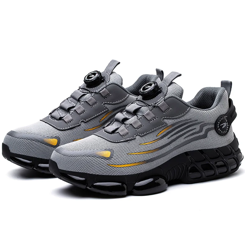 Evontira Pro Trainers For Men - Steel Toe Sneakers, 3" Height Boost, Slip-On Puncture Proof