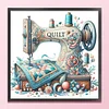 (US Local)Sewing Machine-14CT Counted Cross Stitch Kit(40x40cm)