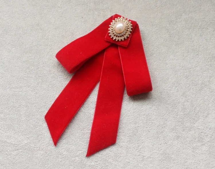 Handmade Vintage Red Velvet Bow Ties Collar Professional Dress Student Workwear Bowties Accessories Gifts for Men Accessories