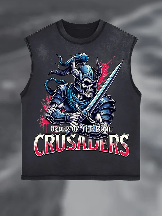 Men's Order Of The Bone Crusaders Print Cotton Tank Top