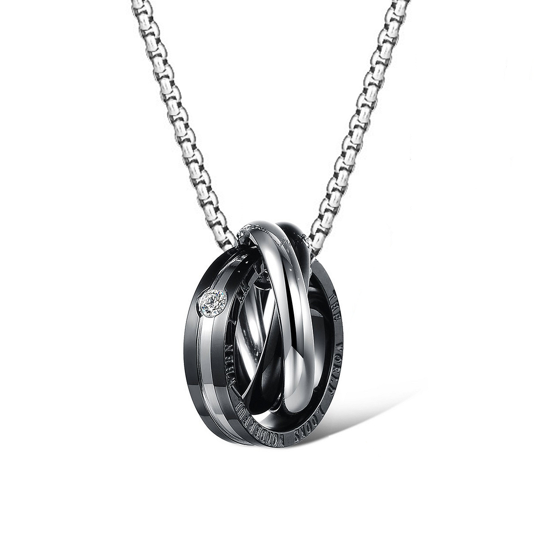 Titanium steel guitar pick necklace