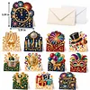12Pcs DIY Pearl Diamond Painting Christmas Cards, 3D Greeting Card Craft Kits with Resin Pearls, Handmade Holiday Cards for Adults, Christmas Gifts & Decorations