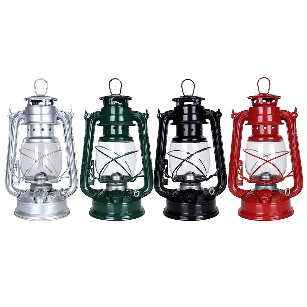 

235 Outdoor Camping Retro Kerosene Lamp Portable Vintage Hanging Lantern, Red, 501 Original