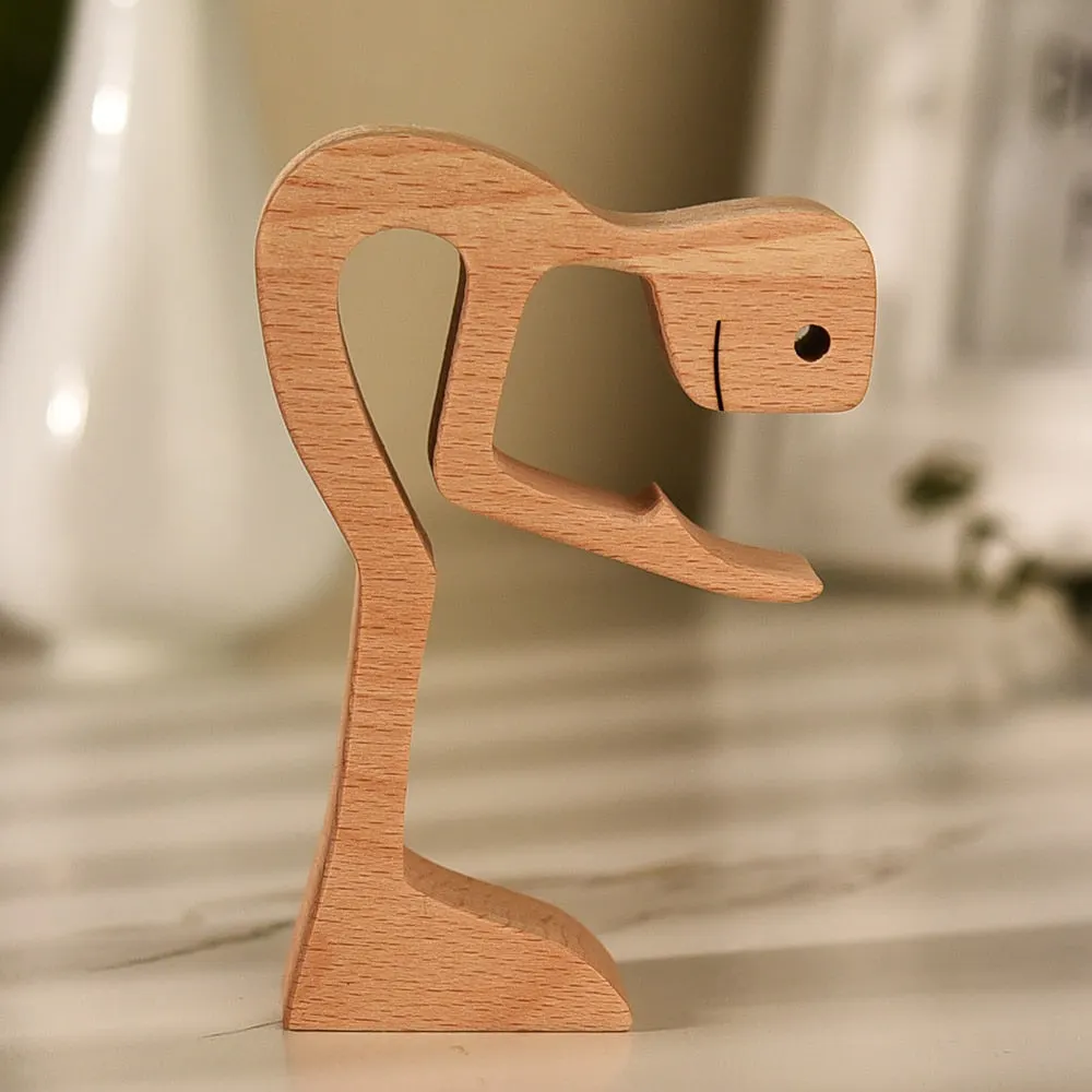 Adornos de madera Wooden Dog Craft Figurine Home Office Table Ornament Easter Decoration Love Dog Pet Lover Gifts oficina OEM 515