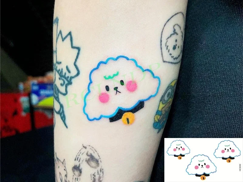 Waterproof Temporary Tattoo Sticker ins Angel wings Cupid bear Cartoons cute Body Art flash tatoo fake tatto Women Men