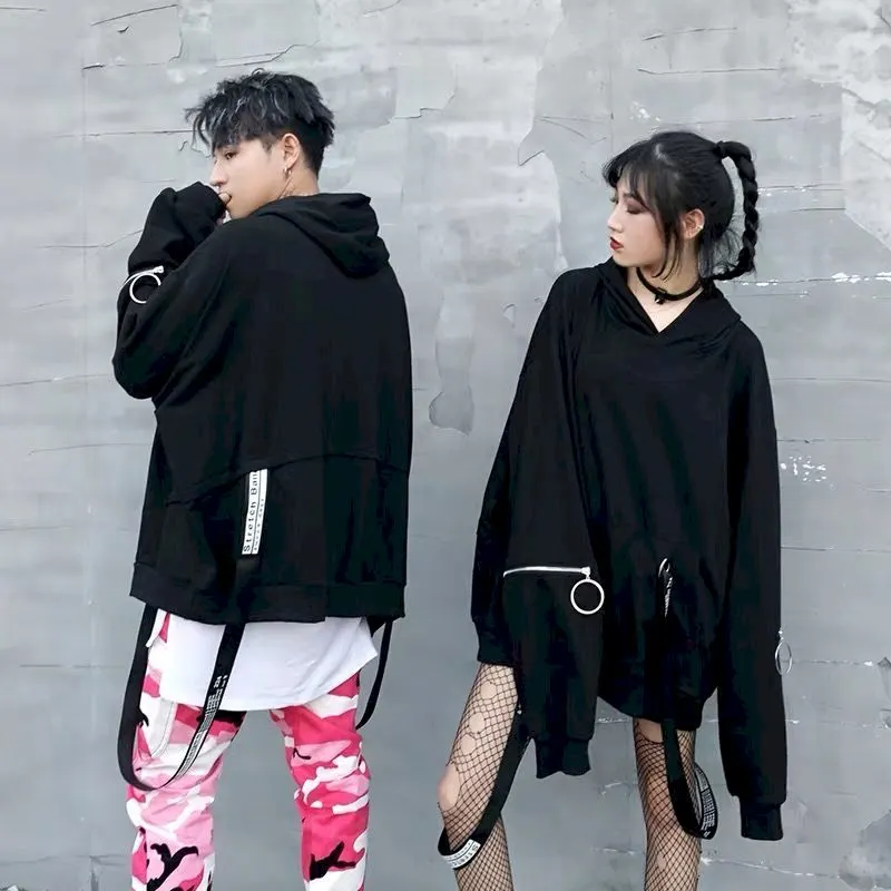 Hoodies Women Sweatshirt High Street Dark Department Large Size Hooded Female Hip-hop Tide Floating Loose Couple Hoodies