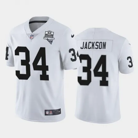 Men's Las Vegas Raiders #34 Bo Jackson White 2020 Inaugural Season Vapor Limited Stitched Jersey