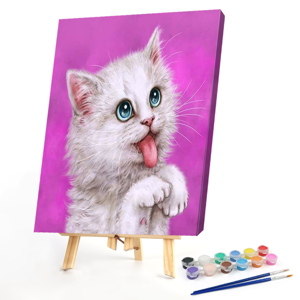 

40*50CM - Paint By Numbers - Cute Cat, 501 Original