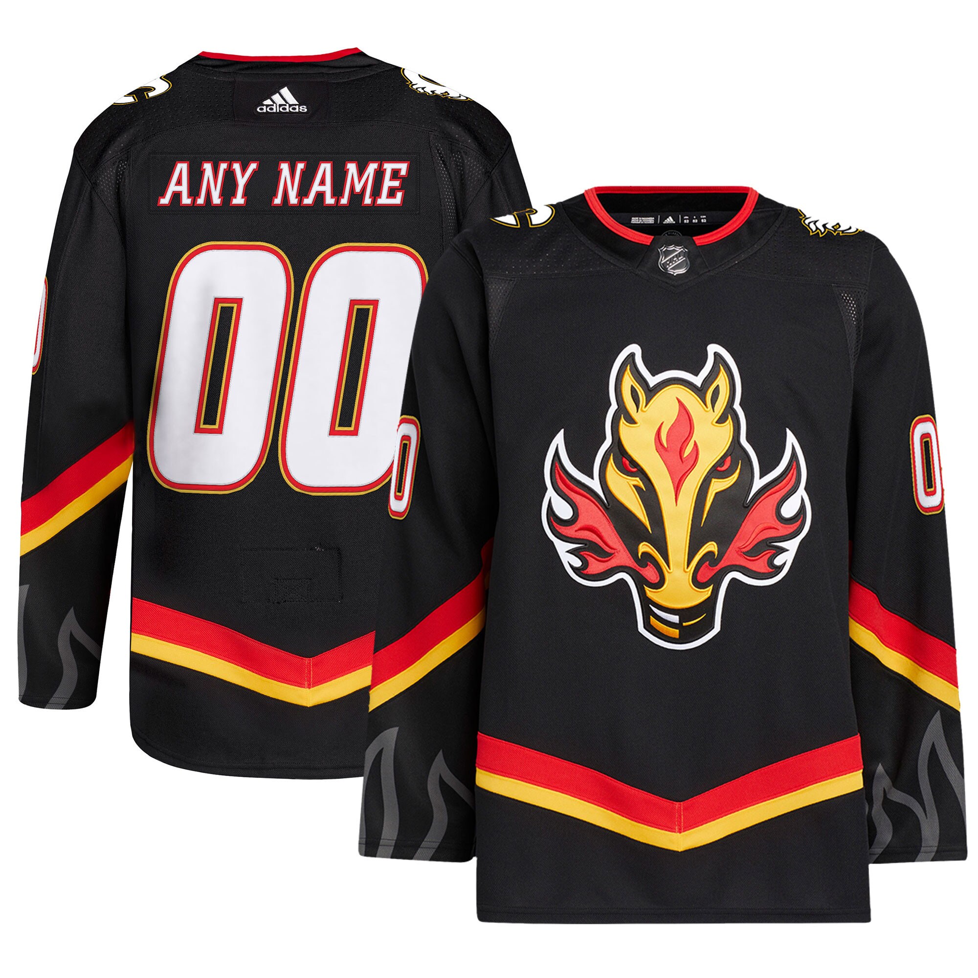 Calgary Flames   Alternate  Primegreen  Custom Jersey – Black mysite