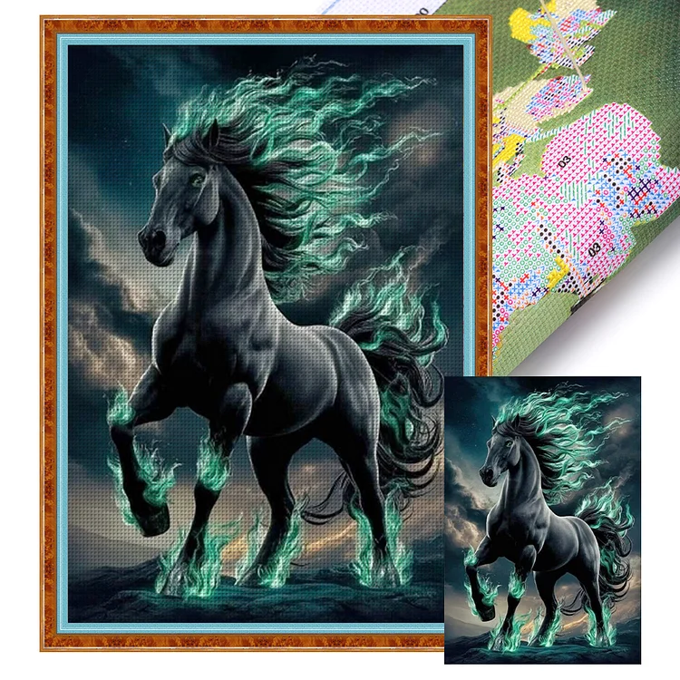 Horse (35*50cm) 11CT Stamped Cross Stitch gbfke