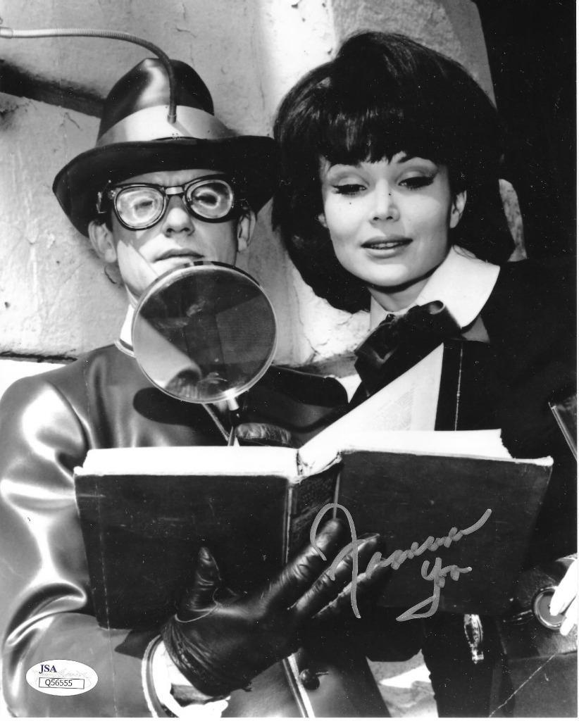 FRANCINE YORK SIGNED 8X10 BATMAN B&W Photo Poster painting LYDIA LIMPET BOOKWORM AUTOGRAPH JSA