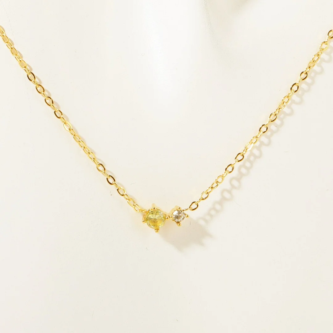 Women's Vintage Birthday Zircon Necklace