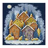 Winter Color House - 14CT Stamped Cross Stitch 33*33cm/12.99*12.99in