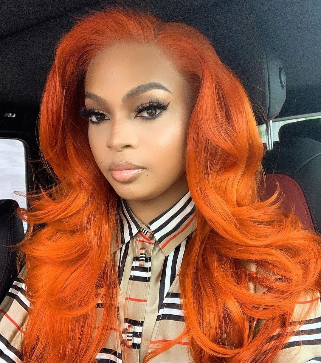 US Mall Lifes® | (🔥HOT)Orange Super bright Malaysian 360 Wave Lace Front Wigs With Baby Hair US Mall Lifes