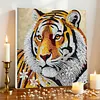 Framed Diamond Painting - Special Shaped - Tiger(25x25cm)