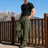 💥 2025 Hot Sale! Men's Outdoor Workwear Trousers with Elastic Cuffs, Cycling Trousers, Tactical Workwear Multi-pocket Trousers with 12 Pockets