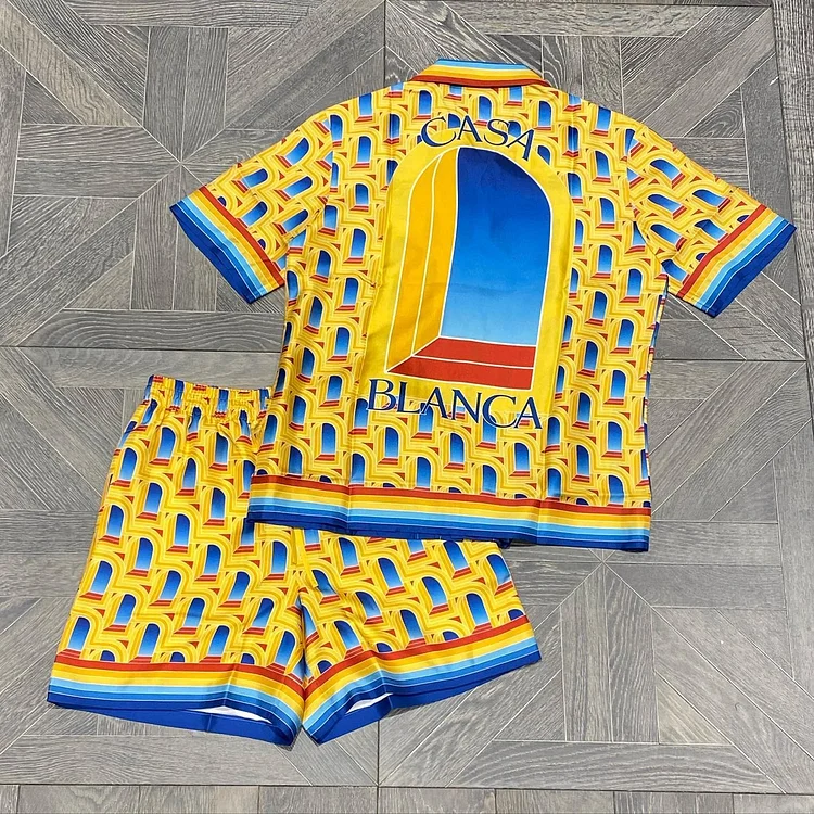 Retro Casa Retro Plaid Print Street Shirt And Shorts Co-ord