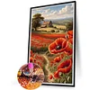 Diamond Painting -DIY Round Drill Poppy(40x60 CM)