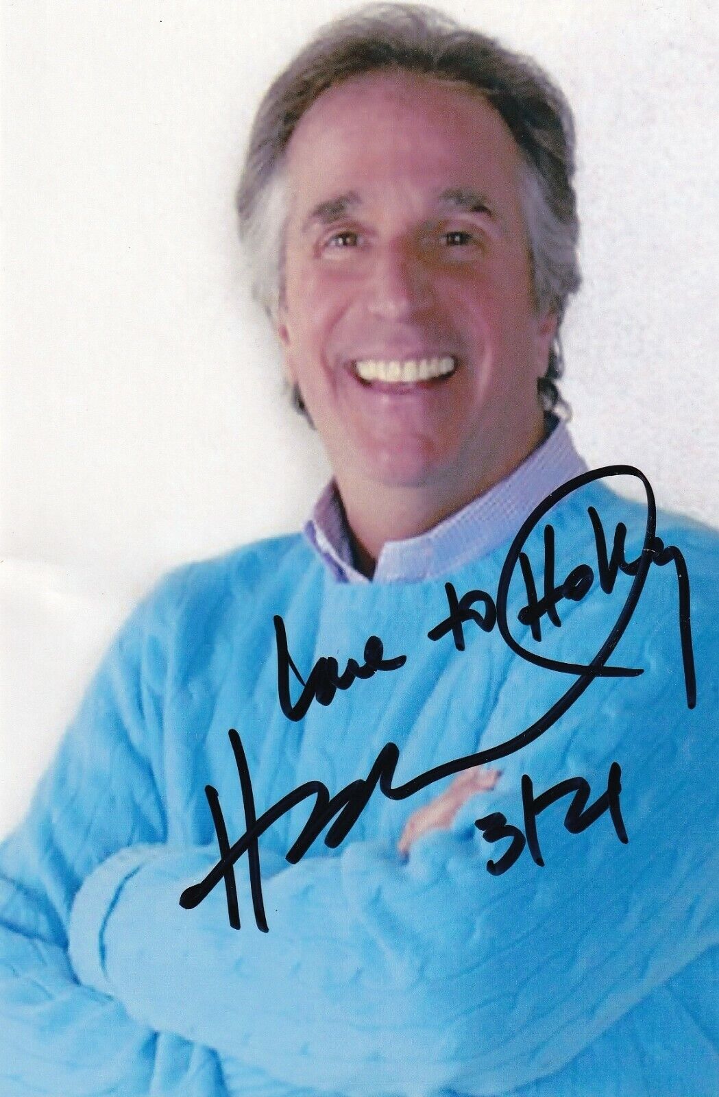 Henry Winkler REAL hand SIGNED 4x6 Photo Poster painting #3 COA The Fonz Fonzie Happy Days