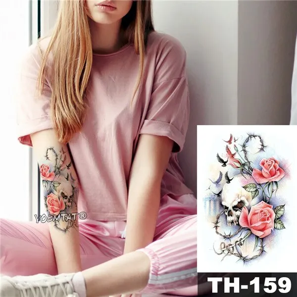 1 Sheet Animal Fake Tattoo Sticker Wolf Tiger Fox Cool Temporary Waterproof Body Art Tatoo Colored Draw For Women Men