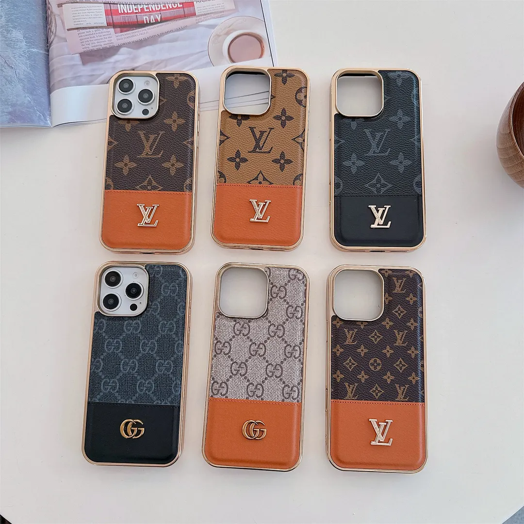 Luxury Electroplated Canvas Louis Vuitton Apple iPhone Cases