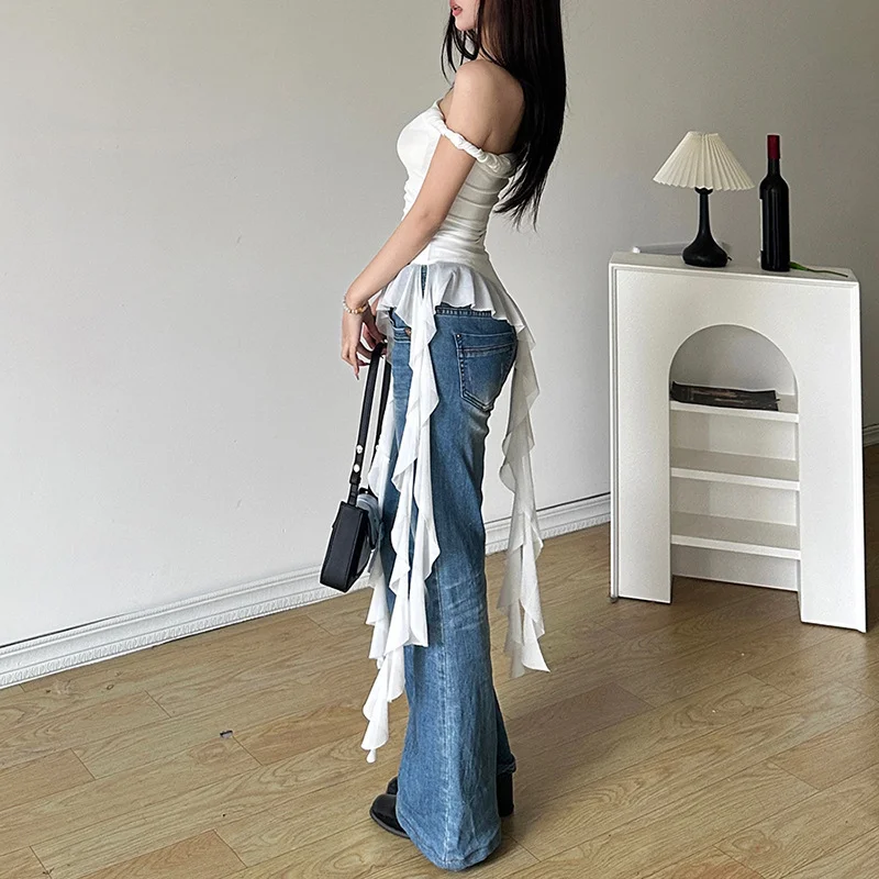 Uveng 2024 Summer New Women's Solid Color Dress Street Fashion Word-Collar Sleeveless Dress