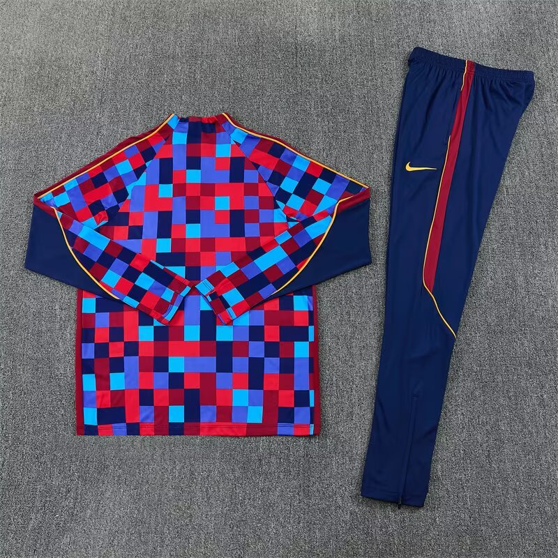 26/27 Barcelona Half-Pull Training Suit Jersey Set