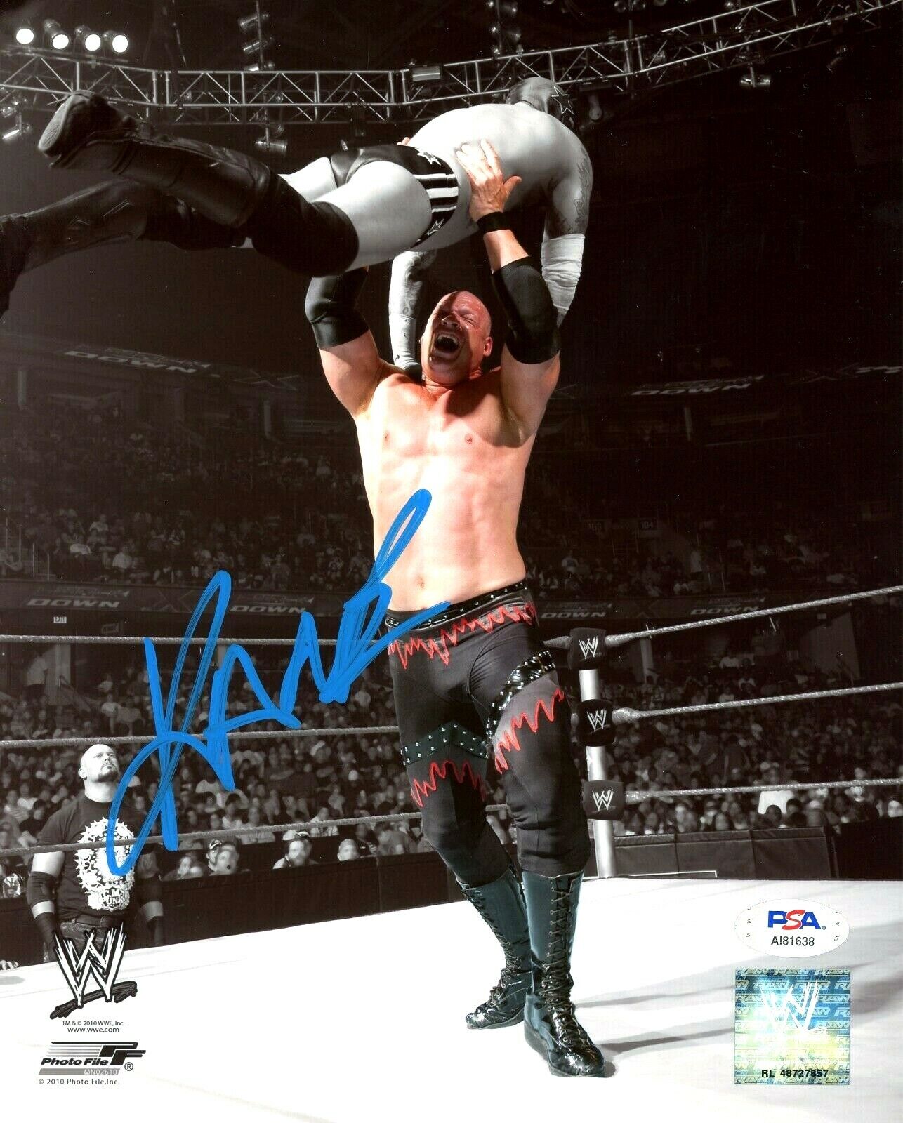 WWE KANE HAND SIGNED AUTOGRAPHED 8X10 Photo Poster painting WITH PROOF AND PSA DNA COA 4 RARE