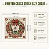 Christmas Patch Wreath Full 11CT 3 Strand Stamped Cross Stitch Kit 45x45cm tapestrymarket