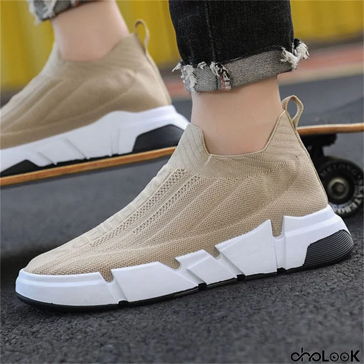 Male Fashion Casual Comfort Low Heel Slip On Work Sneaker