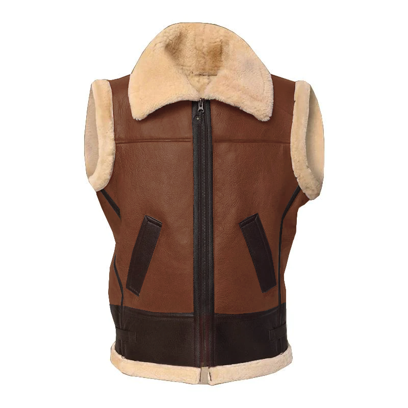 Men's Winter Zipper Lapel Casual Thicken Vest 93911429M