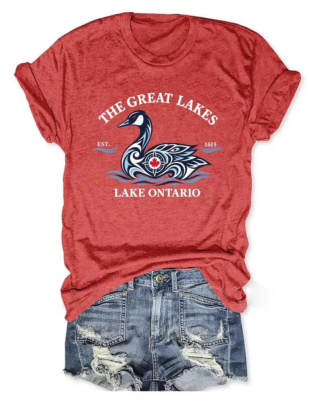 The Great Lakes Lake Ontario Loon Bird T-shirt