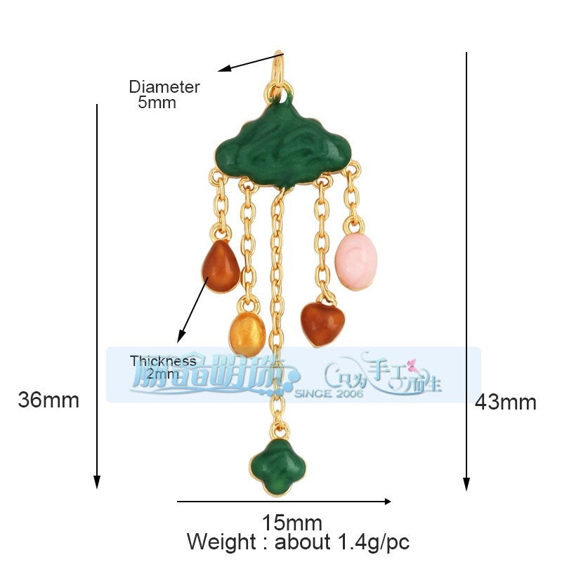 1 Piece 15 * 21mm 18 * 23mm 9*16mm Copper Zircon Sun Star Lightning Pendant Jewelry Accessories