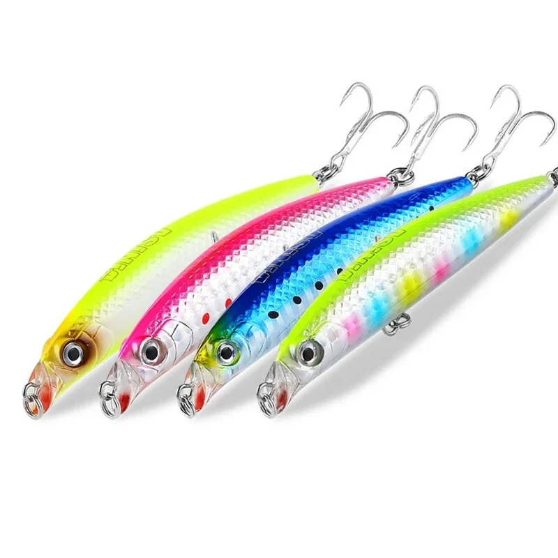 ASINIA Best price 4pcs each set 9cm 10g depth 0.5-1m fishing lures hard bait 10color choose minnow quality professional