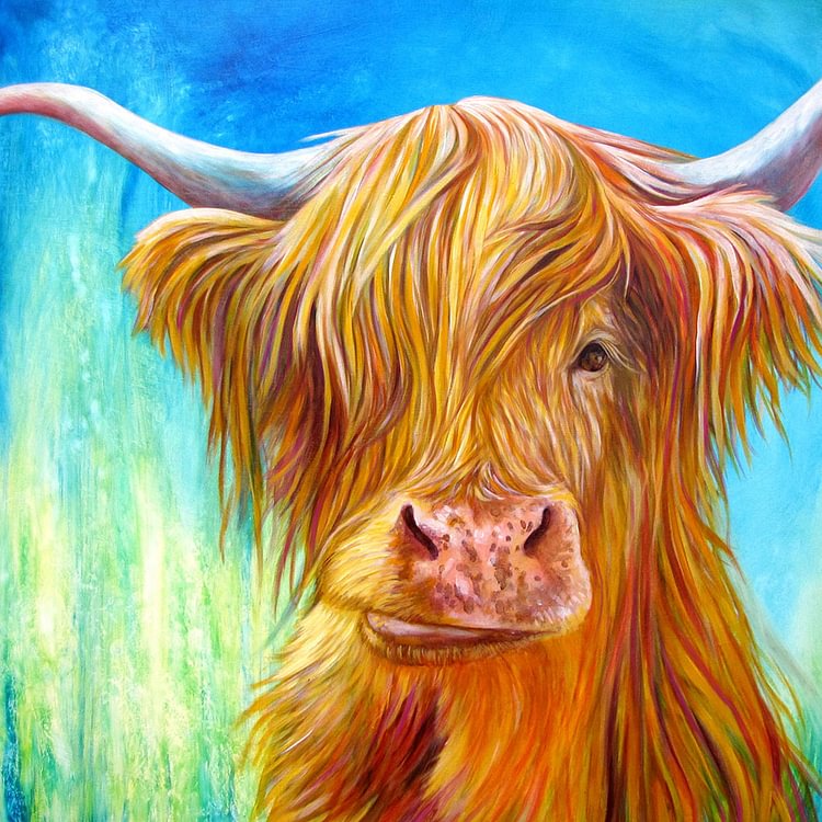 Animal Yak  Full Round Diamond Painting 30*30CM